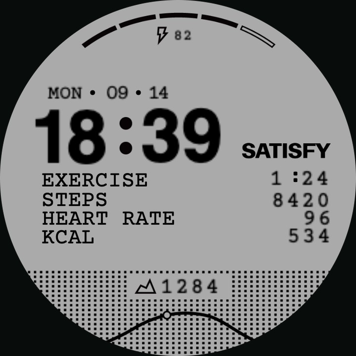 SATISFY (Nomad) watch-face preview