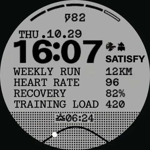 SATISFY PRO watch-face preview