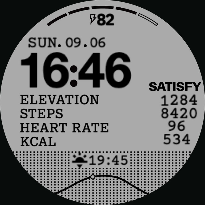 satisfy watch-face preview