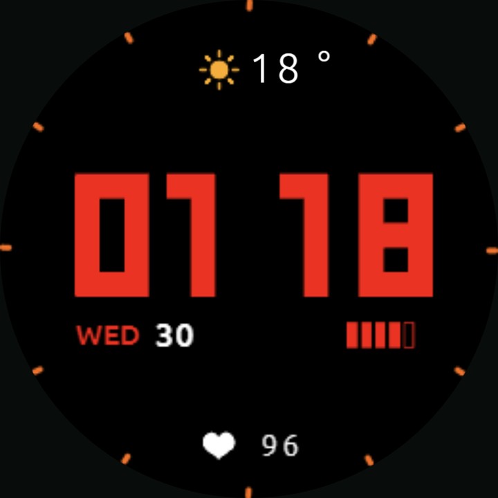 Red030 watch-face preview