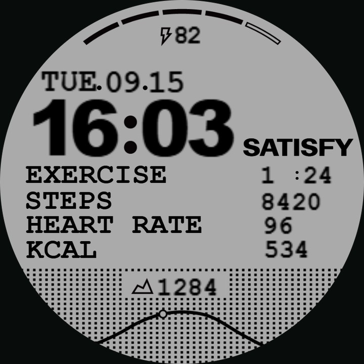 satisfy watch-face preview