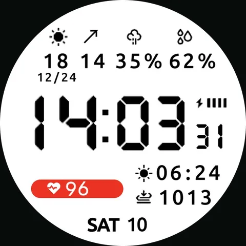 Digital050 white watch-face preview