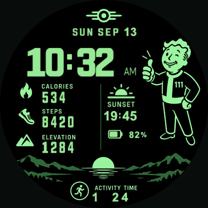 vault Green watch-face preview