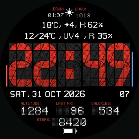 Segment34 Red watch-face preview