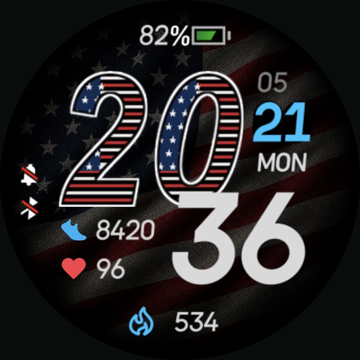 QUICKLY 2 (striped version) watch-face preview
