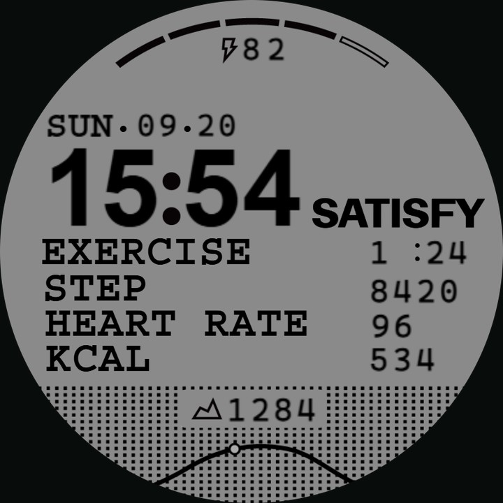 Satisfy Pace 4 watch-face preview