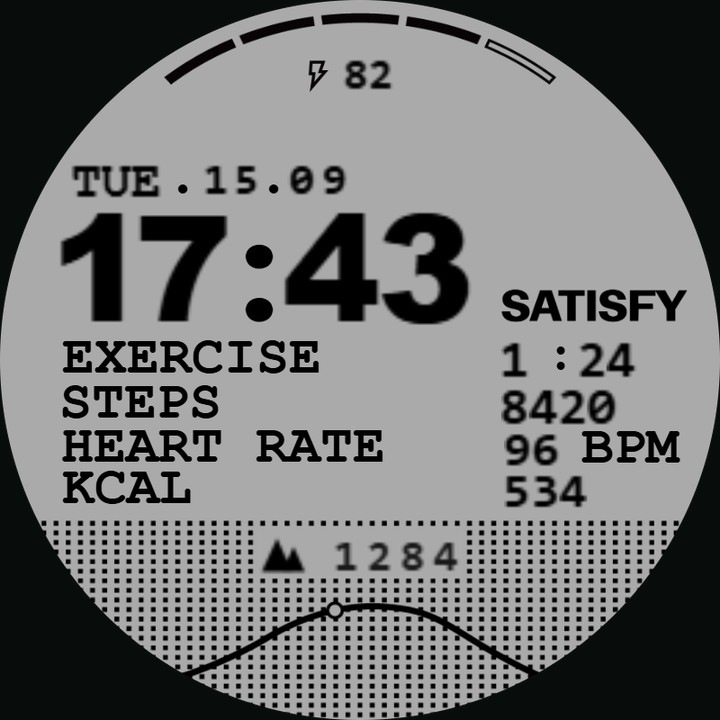 satisfy watch-face preview