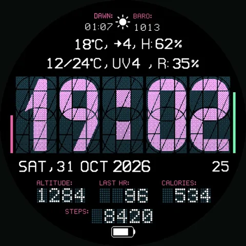 Segment34 Pink watch-face preview