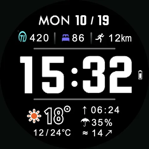 Daily Update watch-face preview