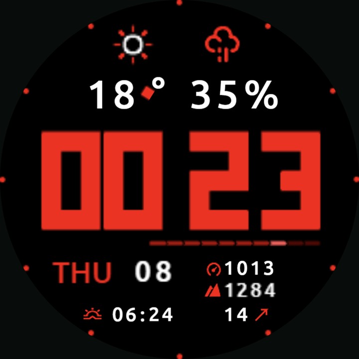 Red031 watch-face preview