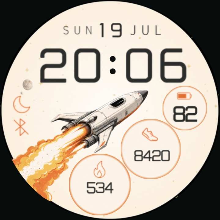 Moonshot watch-face preview