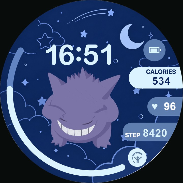 Gengar Sleep (Animated) watch-face preview