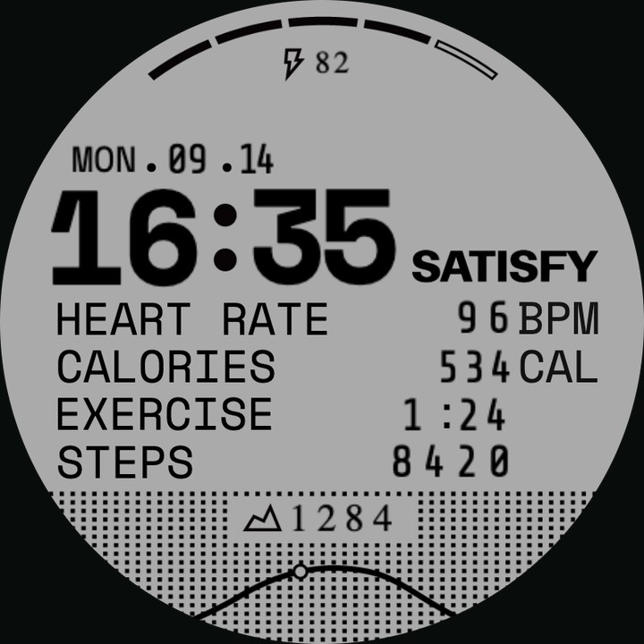 Pace Pro - Satisfy watch-face preview