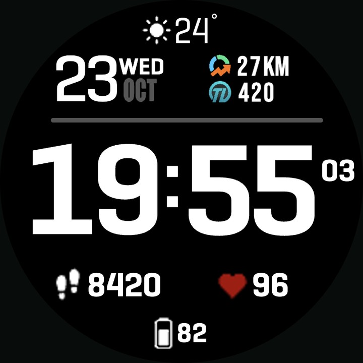 Kinda Minimal Digital | Pace 3 watch-face preview