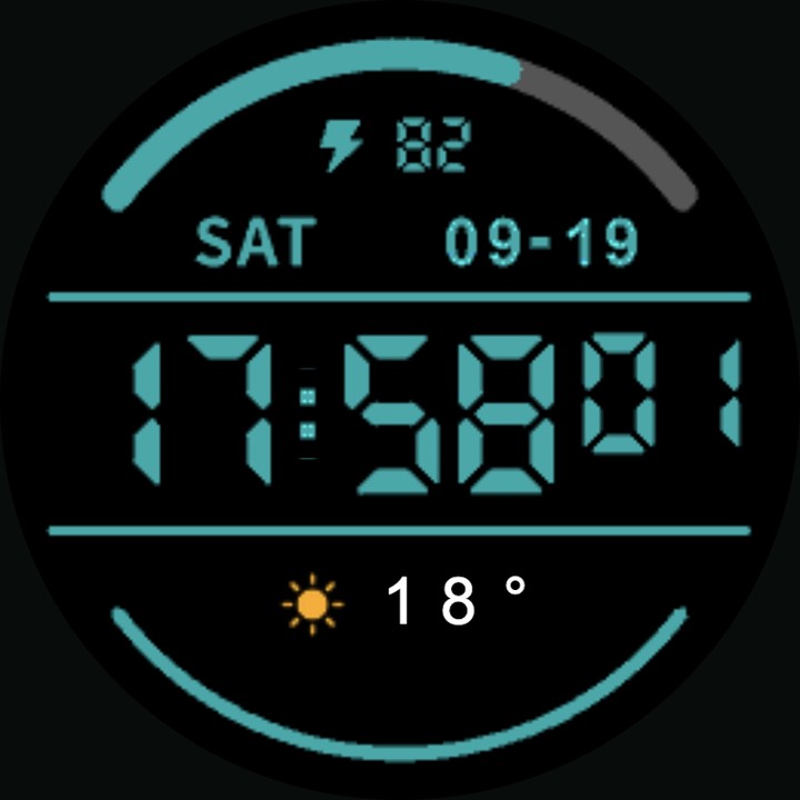 Digital-Minimal watch-face preview