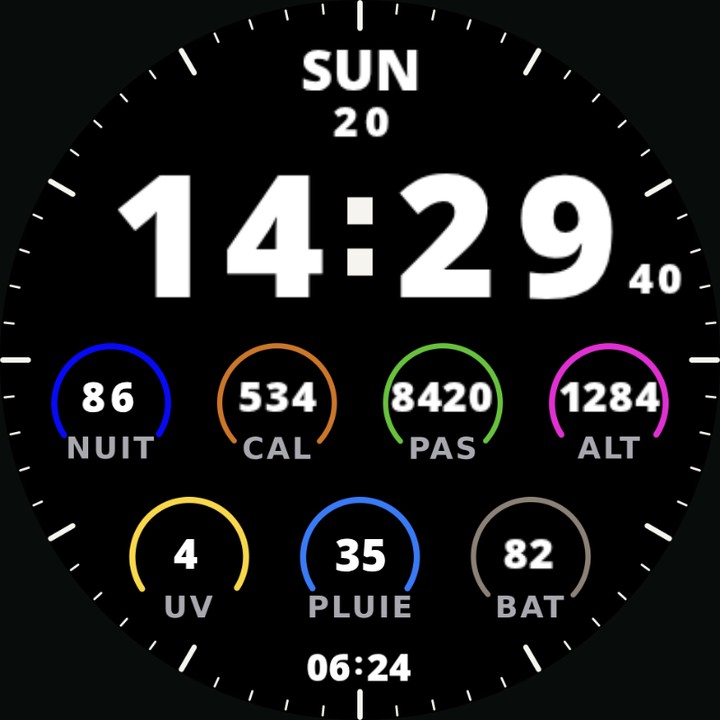 Bubbles watch-face preview