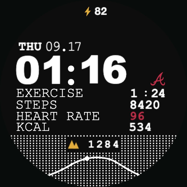 Braves x Satisfy (Dark) watch-face preview