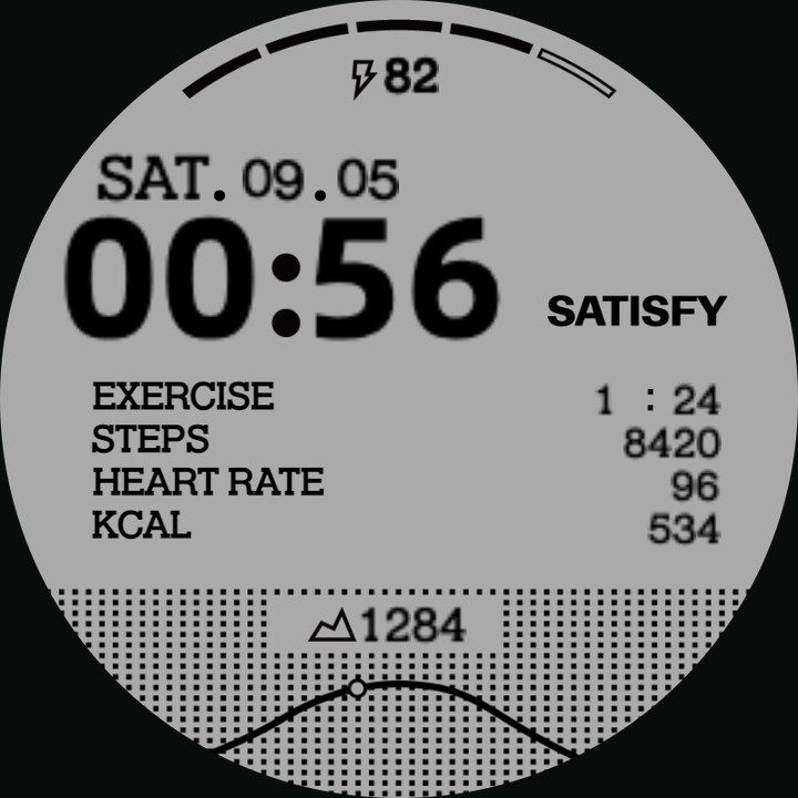SATISFY X COROS watch-face preview