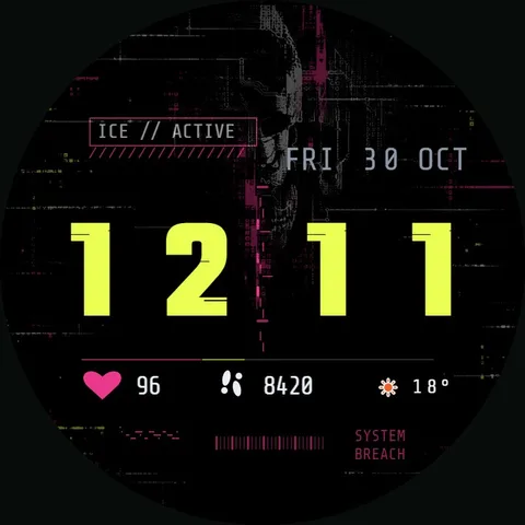 Cyberpunk watch-face preview
